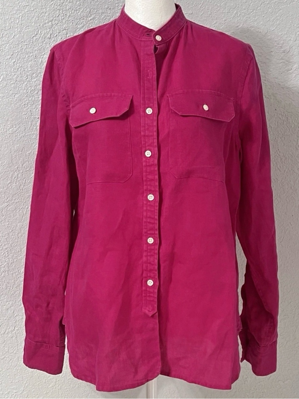 Lauren Ralph Lauren Pink Long Sleeve Button Down Linen -XL - 100% Linen